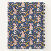 Persoonlijke Knuffel Kerst Yoga Koe Whimsical Notitieboek (Achterkant)