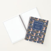 Persoonlijke Knuffel Kerst Yoga Koe Whimsical Notitieboek (Binnen)