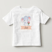 Persoonlijke knuffel olifant  kinder shirts (Voorkant)