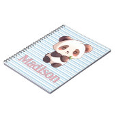 Persoonlijke knuffel panda notitieboek (Linkerzijde)