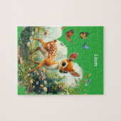 Persoonlijke Knuffel Ree in Weide Legpuzzel (Horizontaal)