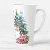 Persoonlijke Knuffel Ree Kabouter Prettig Kerstfee Latte Mok (Rechts)
