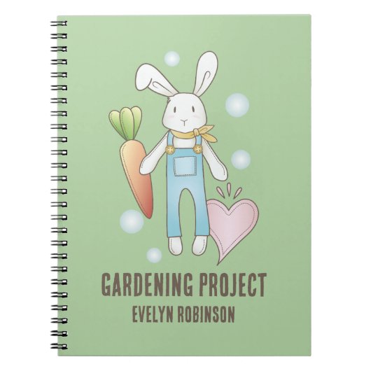 Persoonlijke knuffelbare Bunny voor Kinderen Notitieboek (Voorkant)