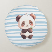 Persoonlijke knuffelbare panda rond kussen (Achterkant)