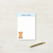 Persoonlijke Knuffelende Teddibeer Kinderen Post-it® Notes (Op bureau)