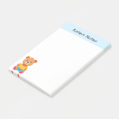 Persoonlijke Knuffelende Teddibeer Kinderen Post-it® Notes (Schuin)