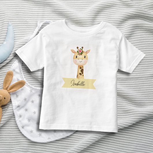 Persoonlijke knuffelgiraf  kinder shirts