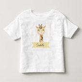 Persoonlijke knuffelgiraf  kinder shirts (Voorkant)