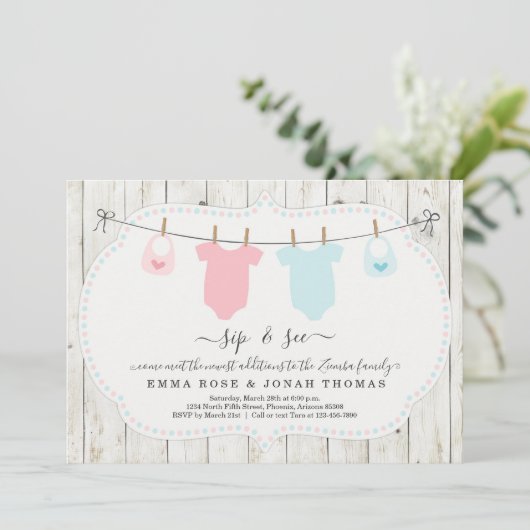 Persoonlijke knul en meisjesknijpen Sip & See Uitn Kaart (Staand voorkant)