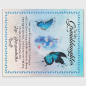 Persoonlijke knuppel naar mijn kleindochter cadeaupapier (Vlak)