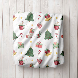 Persoonlijke knusse kerstboom fleece deken