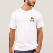 Persoonlijke knusse kerstcamper t-shirt (Voorkant)