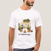 Persoonlijke knusse kerstcamper t-shirt (Voorkant)