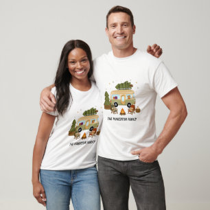 Persoonlijke knusse kerstcamper t-shirt