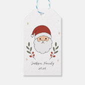 Persoonlijke knusse Kerstman Kerstmis Cadeaulabel (Voorkant)