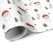 Persoonlijke knusse Kerstman Kerstmis Cadeaupapier (Rol Hoek)
