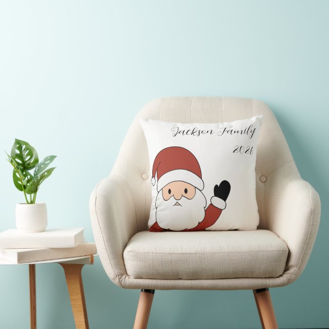 Persoonlijke knusse Kerstman Kerstmis Kussen (Stoel)