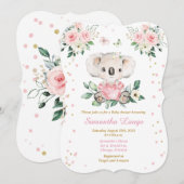 Persoonlijke Koala babyshower sjabloon Kaart (Voorkant / Achterkant)