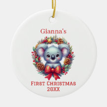 Persoonlijke Koala Beer Eerste Kerstmis