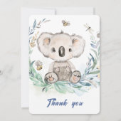 Persoonlijke Koala Doop Template Kaart (Achterkant)