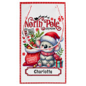 Persoonlijke Koala Kerst Naam Klein Cadeauzakje (Achterkant)