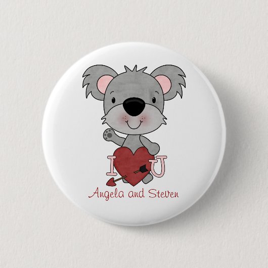 Persoonlijke Koala Love Button (Voorkant)