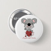 Persoonlijke Koala Love Button (Voorkant /achterkant)