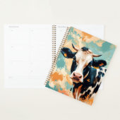Persoonlijke Koe Portret Kleurensplash Planner (Display)