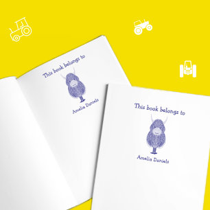 Persoonlijke Koe van het Hoogland Dit boek behoort Zelfinktende Stempel