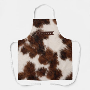 Persoonlijke koeienprint cowgirl western stijl cad schort