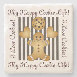 Persoonlijke koekjesman Koekje Stenen Onderzetter