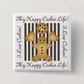 Persoonlijke koekjesman Koekje Vierkante Button 5,1 Cm (Voorkant)