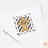 Persoonlijke koekjesman Koekje Vierkante Sticker (Envelop)
