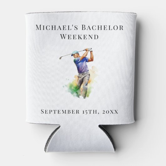 Persoonlijke Koelbox | Bachelor Golf Weekend Blikjeskoeler (Voorkant)
