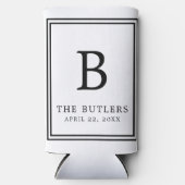 Persoonlijke Koelbox voor zwarte en witte bruiloft Seltzer Blikjeskoeler (Voorkant)