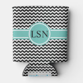 Persoonlijke Koelbox - Zwarte zigzag Blikjeskoeler (Voorkant)