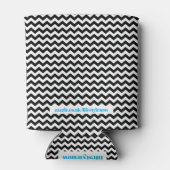 Persoonlijke Koelbox - Zwarte zigzag Blikjeskoeler (Achterkant)