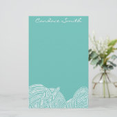 Persoonlijke koele golven briefpapier (Staand voorkant)