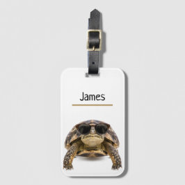 Persoonlijke Koele Schildpad Bagage Naam Bagagelabel