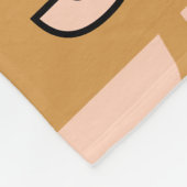 Persoonlijke koeprint roze bruine deken (Hoek)