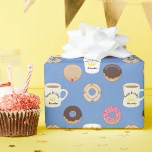 Persoonlijke koffie en noten cadeaupapier