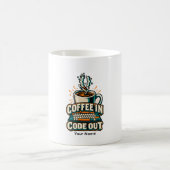 Persoonlijke koffie in code uit programmeur naam koffiemok (Center)