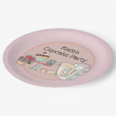 Persoonlijke koffiebakpartij papieren bordje (Gekanteld)