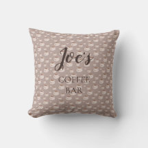 Persoonlijke koffiebar station throw kussen