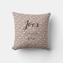 Persoonlijke koffiebar station throw kussen