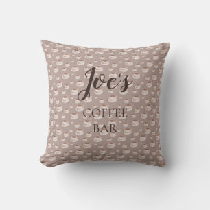 Persoonlijke koffiebar station throw kussen