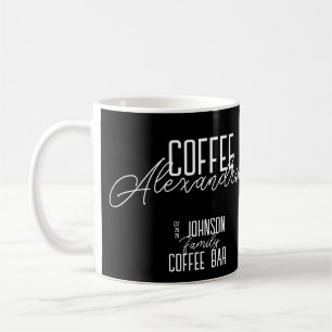 Persoonlijke koffiebar zwart en wit koffiemok