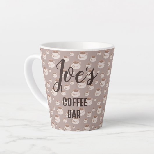 Persoonlijke koffiebarbeker latte mok (Linkerhoek)