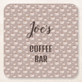 Persoonlijke koffiebarstation drank coaster kartonnen onderzetters