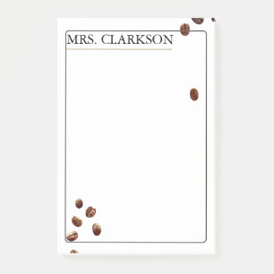 Persoonlijke koffieboon-esthetische cadeau voor le post-it® notes